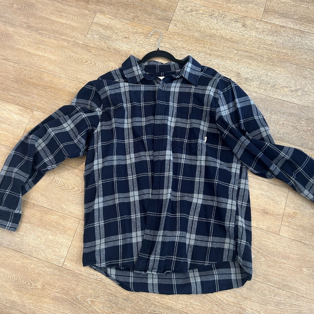 Men's Tilley Navy and Gray Plaid Shirt